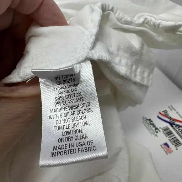Nili Lotan Eliot Boy Pant in White Size 6 Retail $396